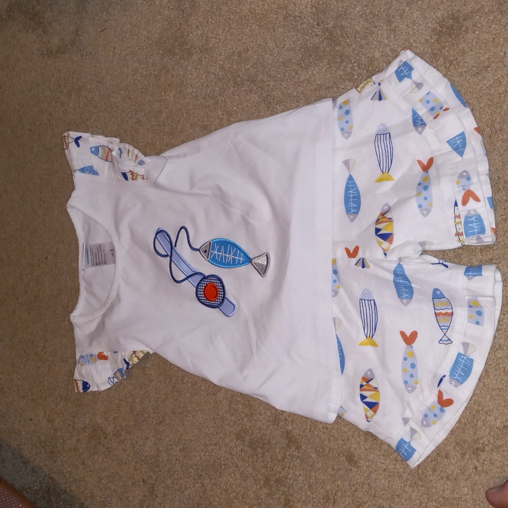 Embroidered Fish Outfit